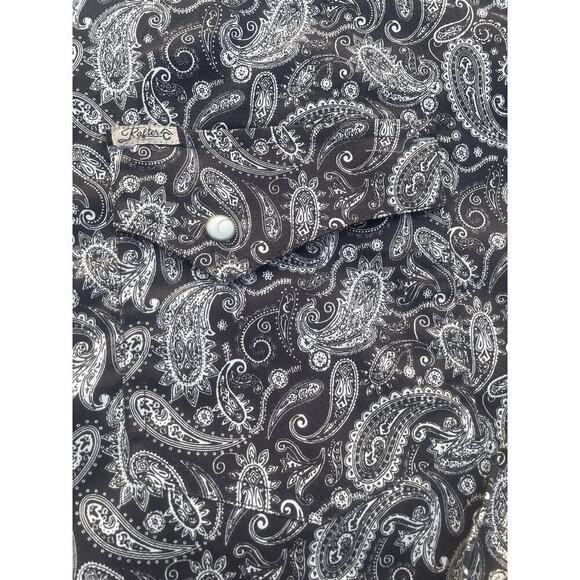 Rafter C Pearl Snap XXLT Paisley Print Western Rodeo Shirt Button Up Cowboy - Picture 8 of 12
